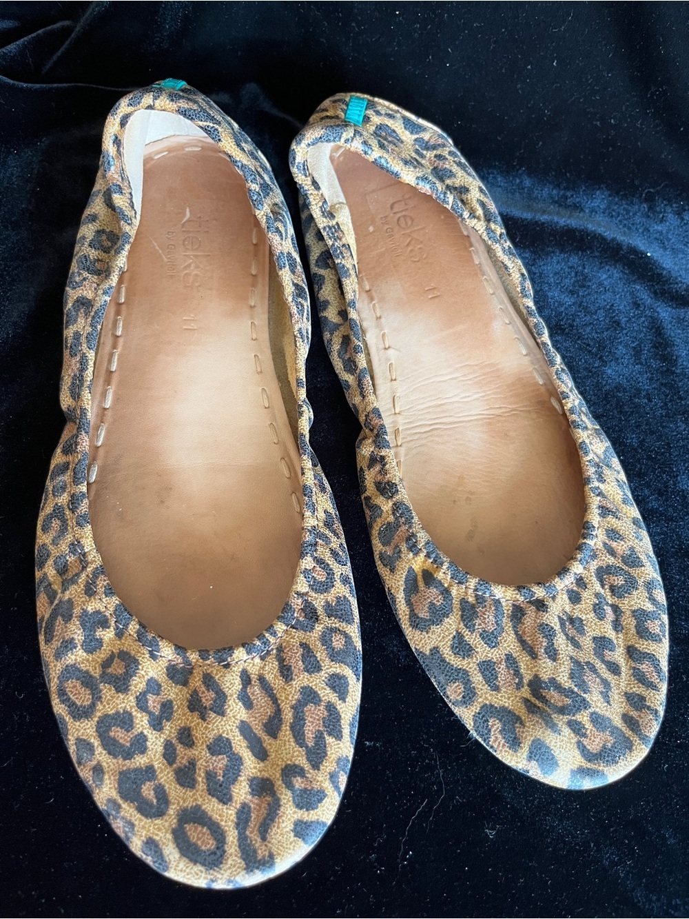 TIEKS Leopard Print Ballet Flats Sz 11
